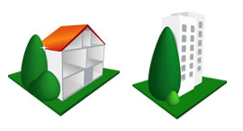 绿色3D风格家居建筑PNG图标